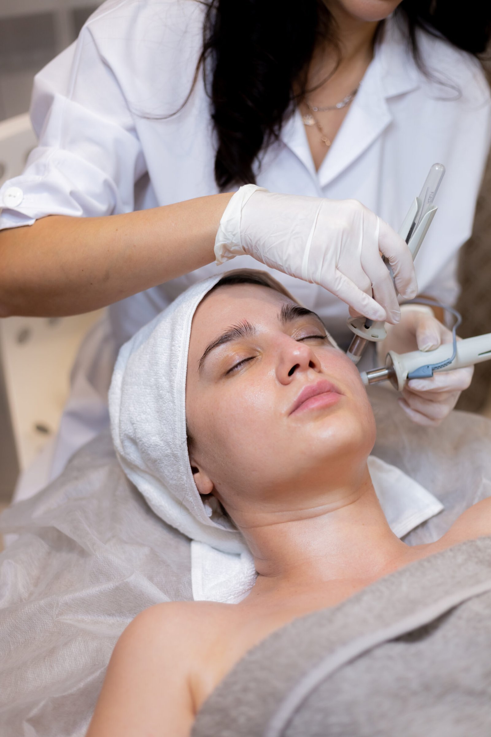 Skin treatment in progress at Clinic 103